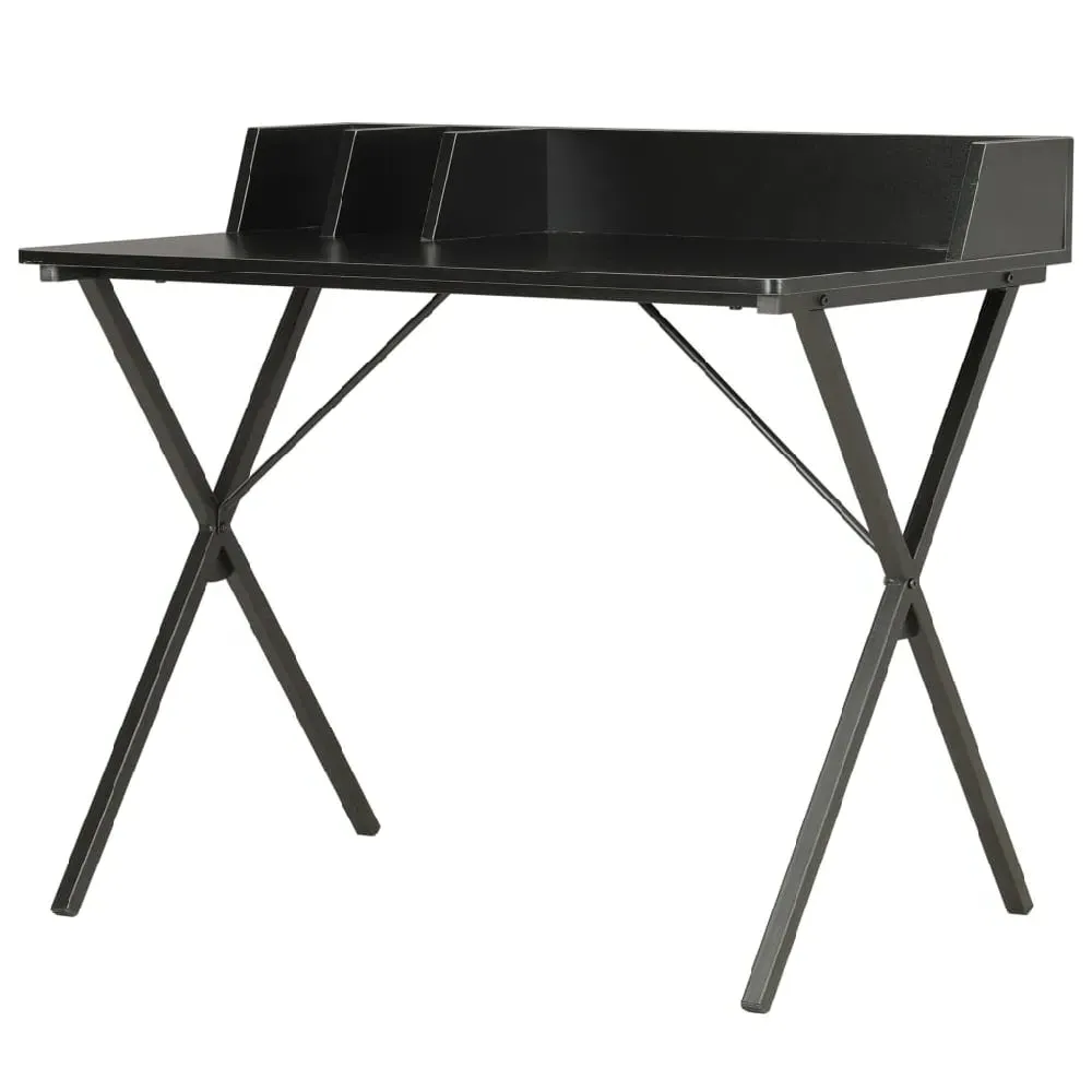 Beverly Laptop Desk with Storage - Black, Engineered Wood image