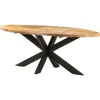 Bevis Oval Large Dining Table - Natural, Mango Wood alternate view