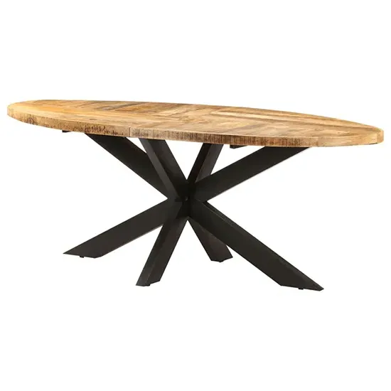 Bevis Oval Large Dining Table - Natural, Mango Wood product