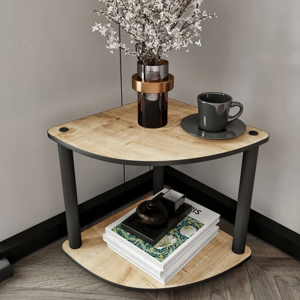 Bexen Corner Side Table - Oak, MDF product