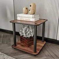 Bexen Square Side Table - Walnut, MDF alternate view