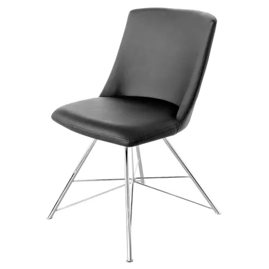 Bexley Dining Chair - Black, Leather image