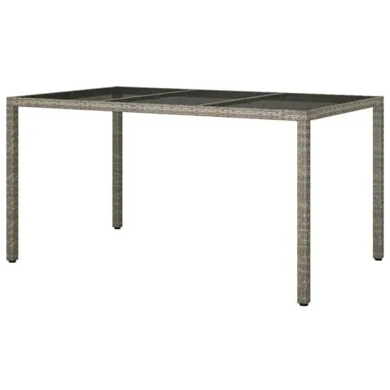 Bexter Rectangular Garden Dining Table - Grey, Glass