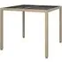 Bexter Square Garden Dining Table - Beige, Glass