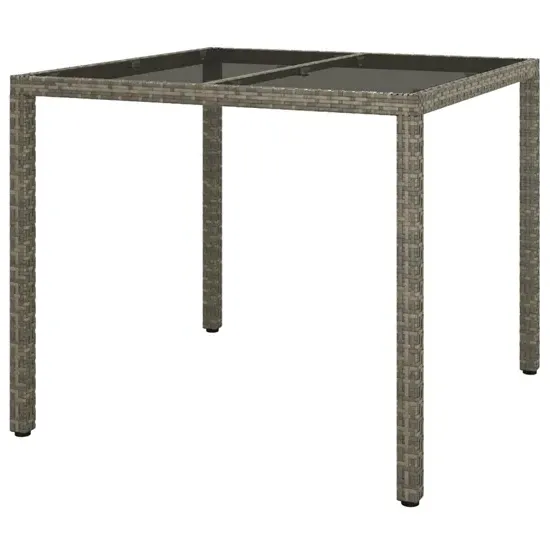 Bexter Square Garden Dining Table - Grey, Glass image