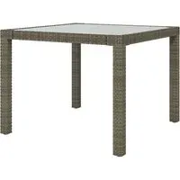 Bexter Square Garden Dining Table - Grey White, Glass