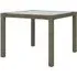 Bexter Square Garden Dining Table - Grey White, Glass