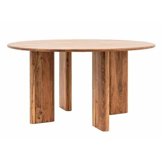Beziers Round Dining Table - Natural, Wood