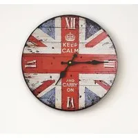 Biagio UK Design Wall Clock - Multicolour, MDF