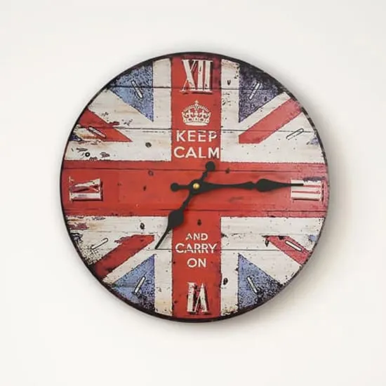 Biagio UK Design Wall Clock - Multicolour, MDF