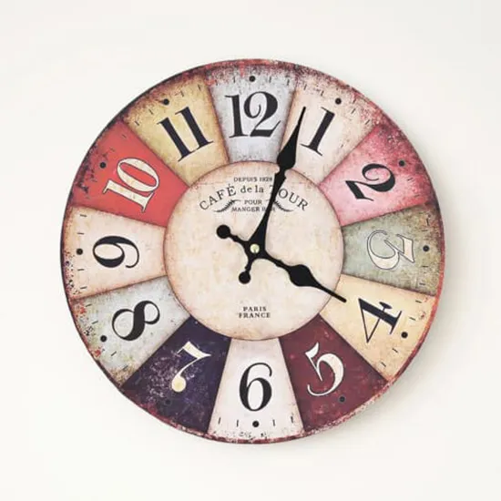 Biagio Wall Clock - Multicolour, MDF