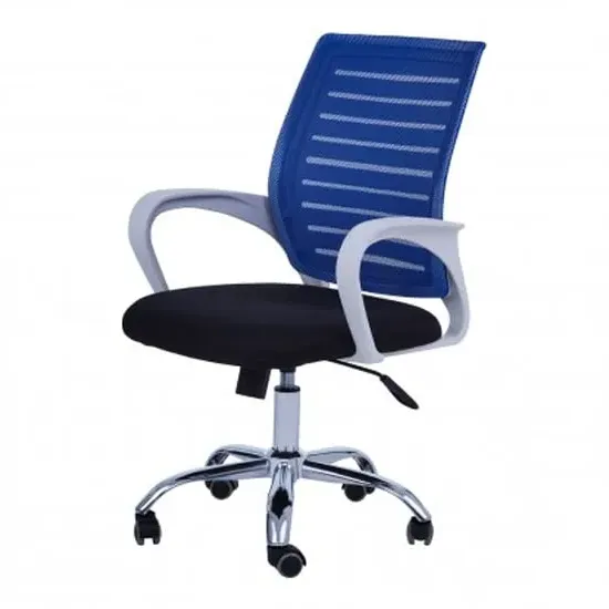 Bicot Office Chair with Armrests - Blue, Fabric image