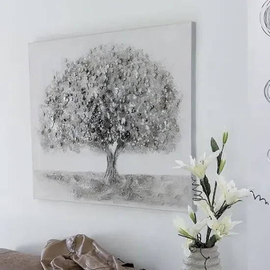 Big Tree Rectangular Canvas Oil Painting - Wooden Frame image