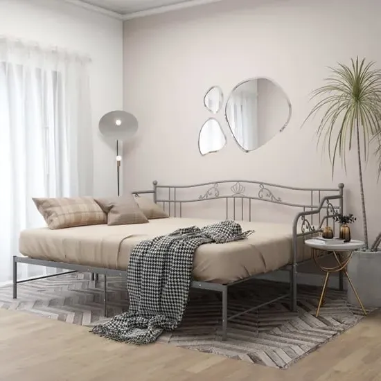 Bijan Pull-Out Single Sofa Bed - Grey, Metal