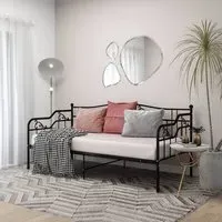 Bijan Single Sofa Bed - Black, Metal