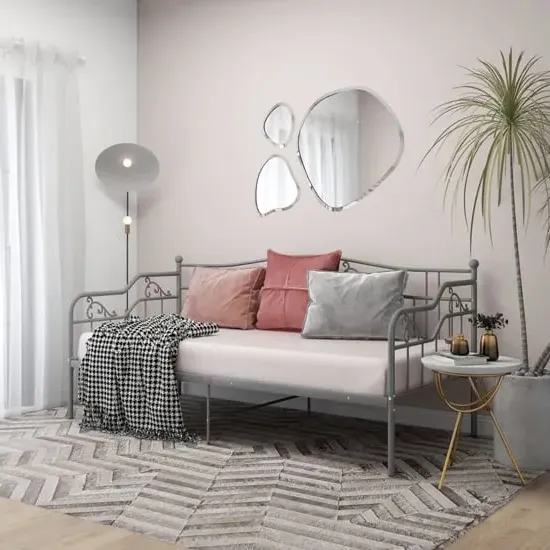 Bijan Single Sofa Bed - Grey, Metal image