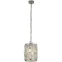 Bijou 1-Light Pendant Light - Chrome, Crystal Glass
