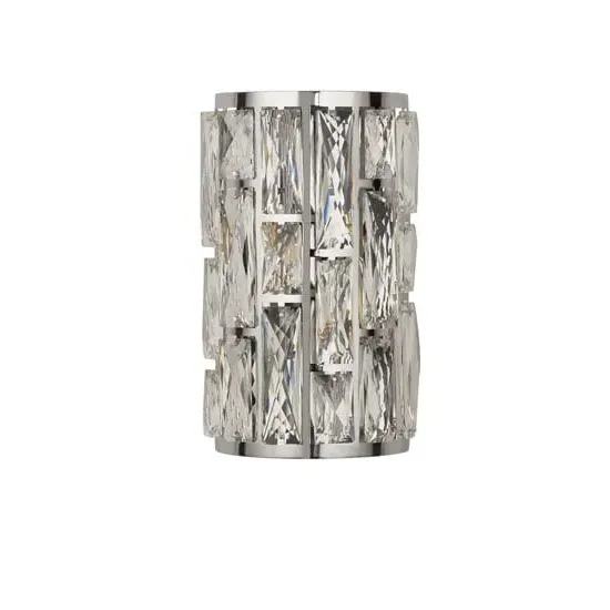 Bijou 2 Lamp Wall Light - Chrome, Crystal Glass image