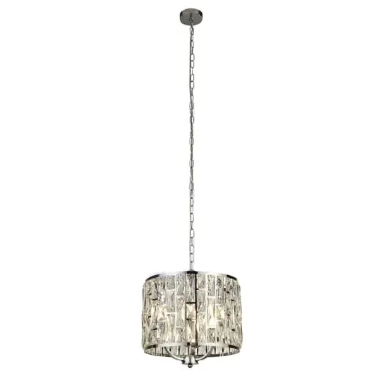 Bijou 3-Light Pendant Light - Chrome, Crystal Glass