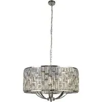 Bijou 8-Light Pendant Light - Chrome, Crystal Glass