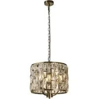 Bijou Champagne Glass Ceiling Pendant Light - Antique Brass