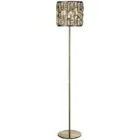 Bijou Champagne Glass Floor Lamp - Antique Brass