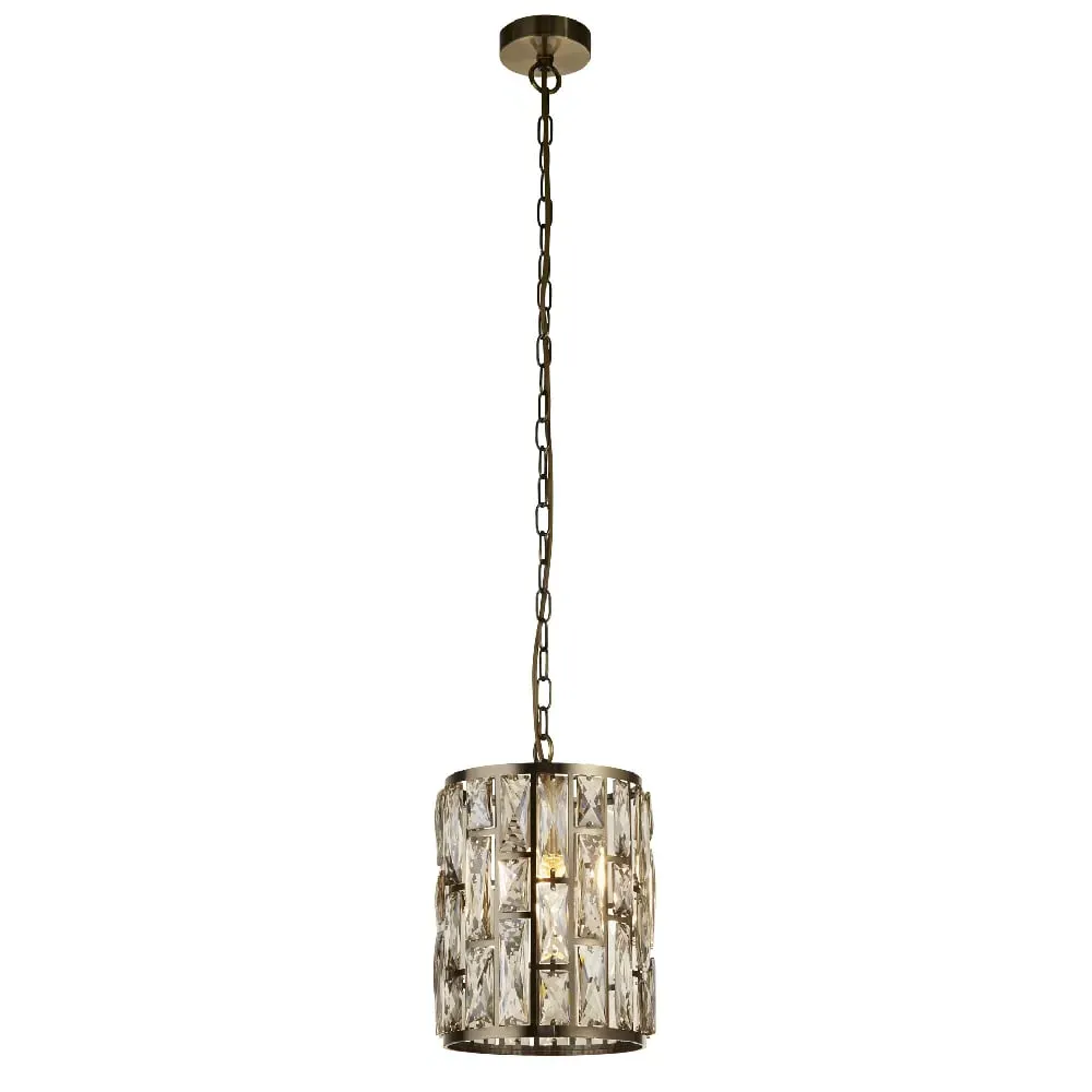 Bijou Pendant Light - Champagne Glass, Antique Brass image