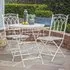 Bilbao 2-Seater Bistro Set - Distressed White, Metal