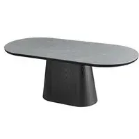 Bilbao Oval Dining Table - Grey, Sintered Stone