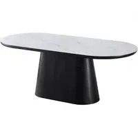 Bilbao Oval Dining Table - White, Sintered Stone