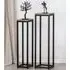 Bilbao Set of 2 Decorative Pillars - Brown, Black Metal