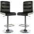 Billings Height Adjustable Bar Chairs - Black, PU Leather