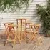 Biloxi 5 Piece Folding Bar Set - Natural, Teak