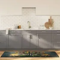 Biloxi Anti-Slip Kitchen Rug - Blue, Polyester