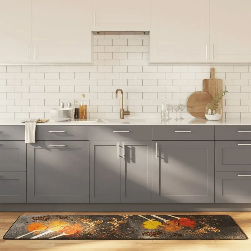 Biloxi Anti-Slip Kitchen Rug - Blue, Polyester image