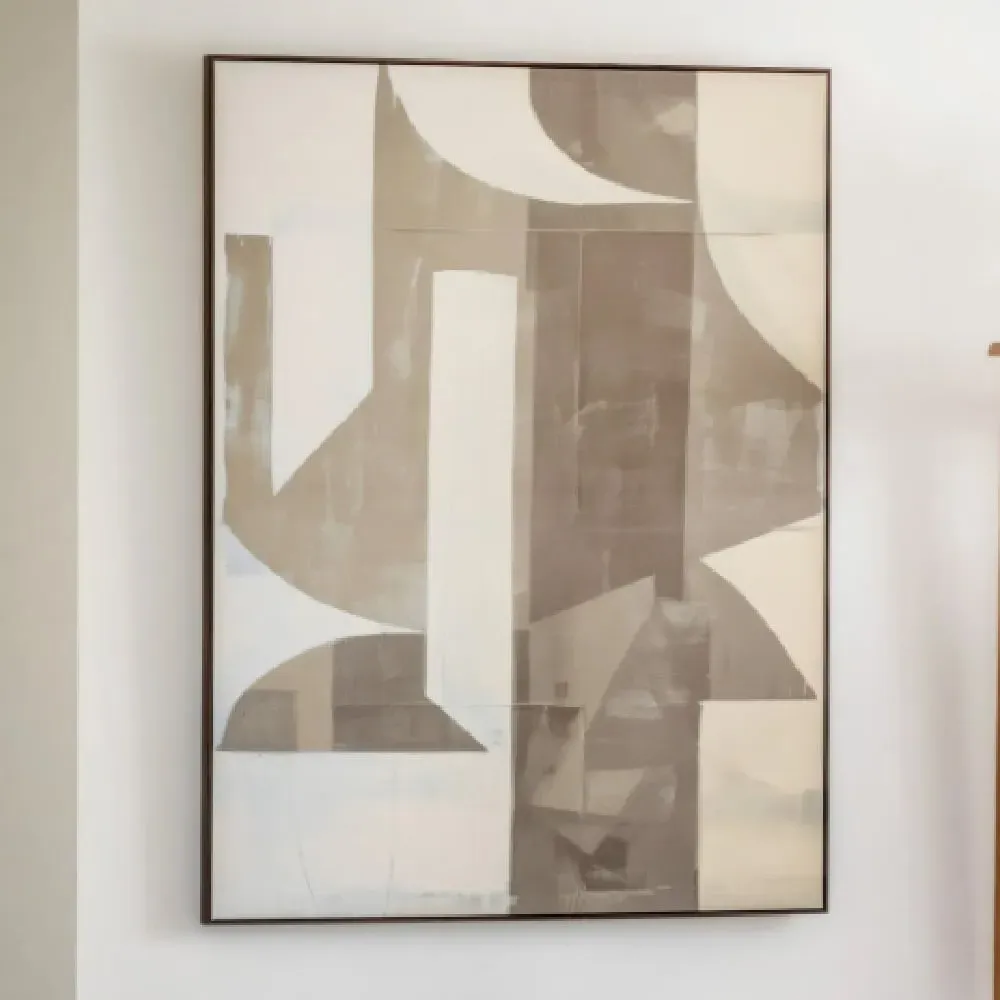 Biloxi Canvas Abstract Wall Art - Brown, MDF product