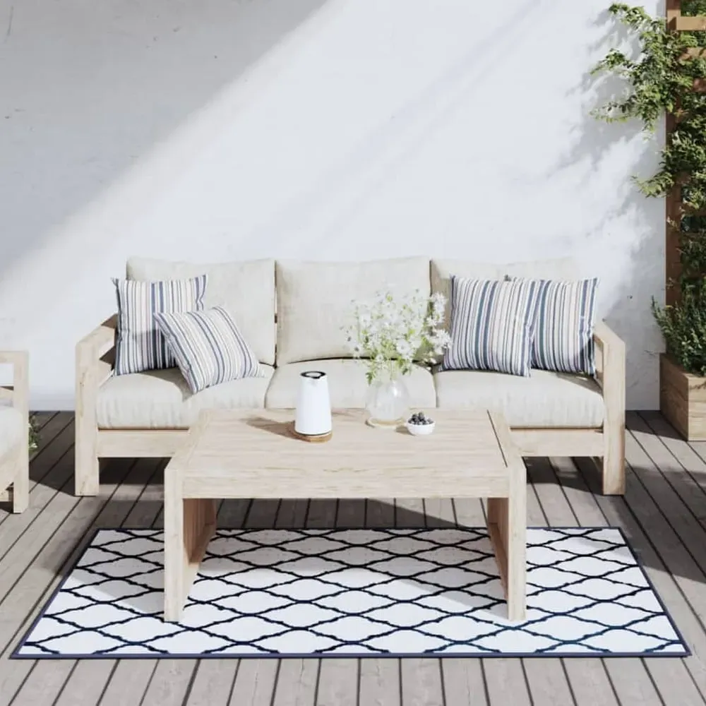 Biloxi Outdoor Rug with Reversible Design - Navy, Polypropylene