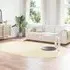 Biloxi Oval High Pile Shaggy Rug - Cream, Polyester