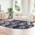 Biloxi Oval High Pile Shaggy Rug - Dark Grey, Polyester