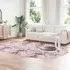 Biloxi Oval High Pile Shaggy Rug - Dusty Pink, Polyester
