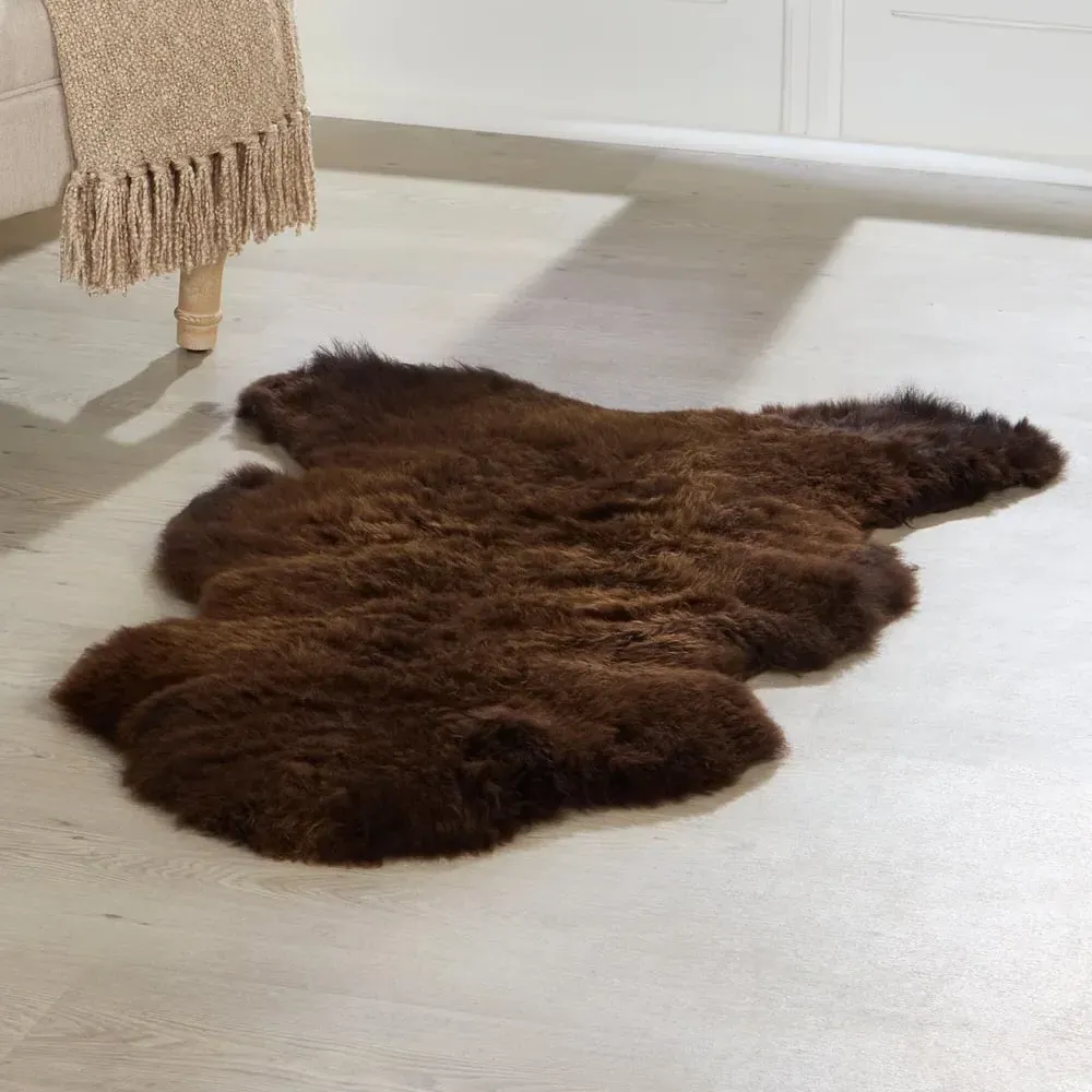 Biloxi Sheepskin Rug - Brown, Fabric product