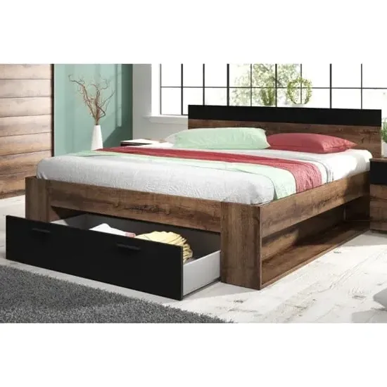 Biloxi Super King Size Divan Bed with Storage - Monastery Oak