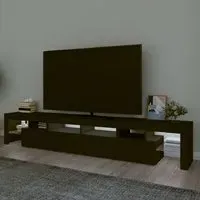 Biloxi TV Stand with LED Lights - Black