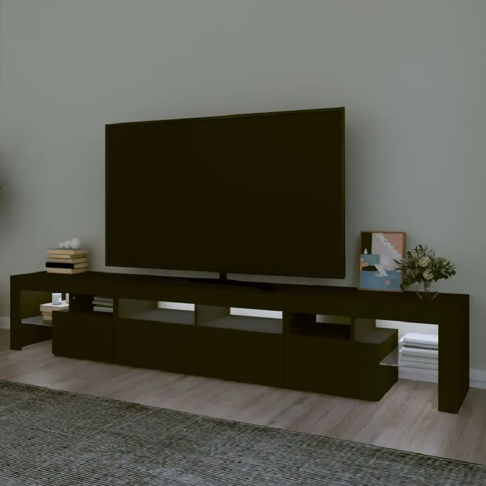 Biloxi TV Stand with LED Lights - Black