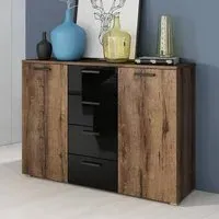 Biloxi Wooden Sideboard 2 Doors 4 Drawers - Monastery Oak