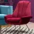 Biltun Upholstered Bedroom Chair - Red, Velvet