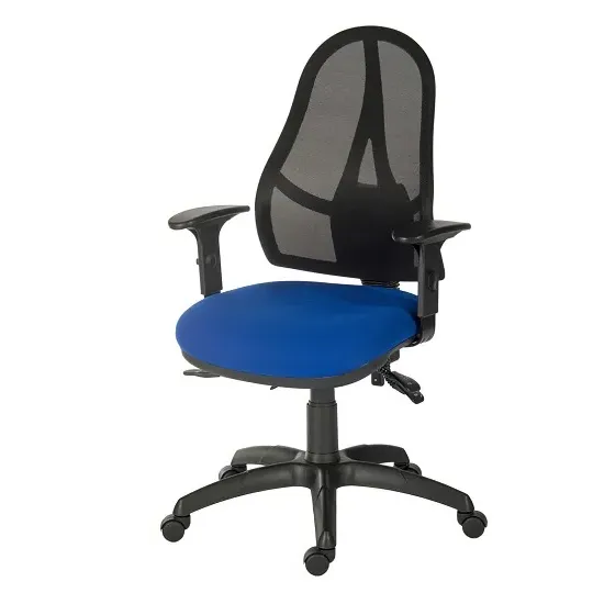 Bingley Office Chair with Gas Lift - Blue, Fabric