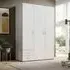 Binnenstad 3-Door Wardrobe with Drawers - White