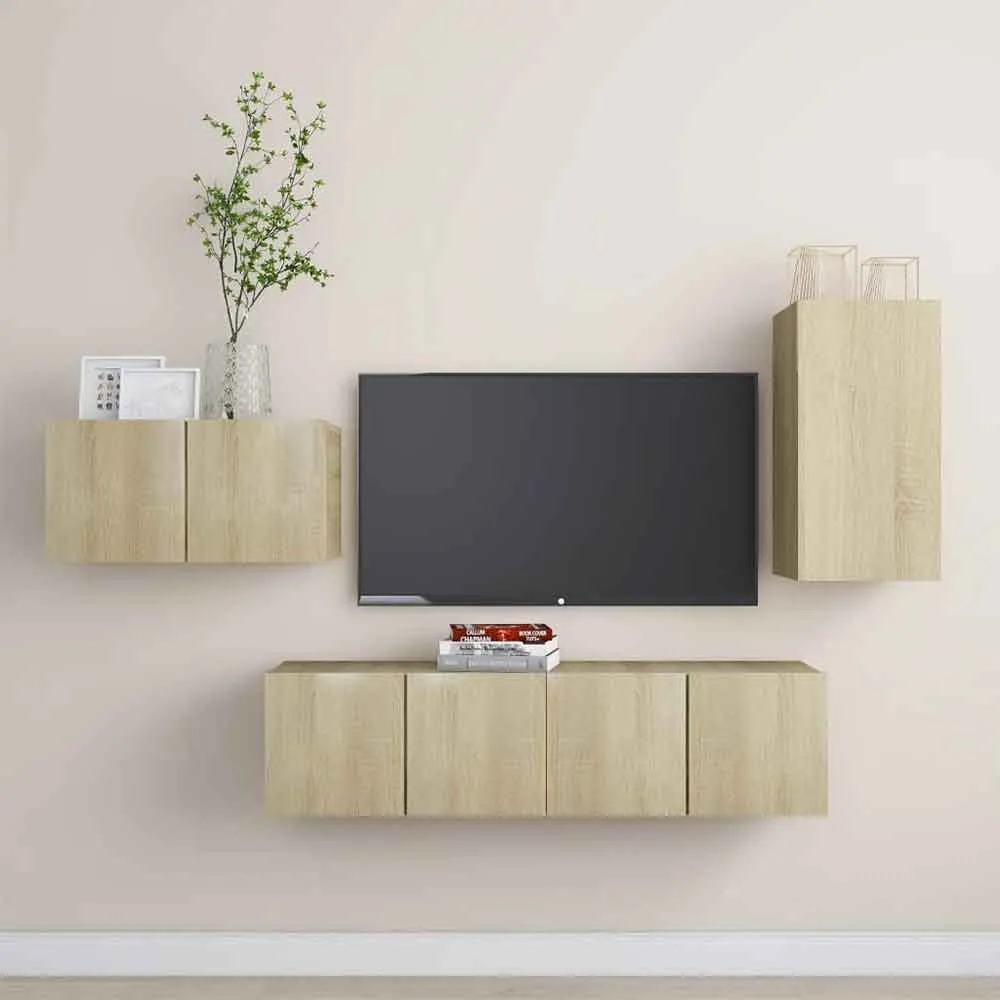 Binnenstad 4 Piece Entertainment Unit - Sonoma Oak