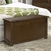 Birtley Wooden Blanket Box - Dark Brown